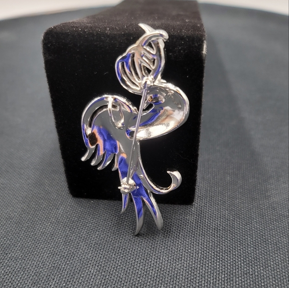 Vtg peacock cocktail brooch or pendant - Picture 6 of 8